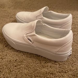 White Platform Vans. Size 6.5. Brand new without tags. NEVER WORN